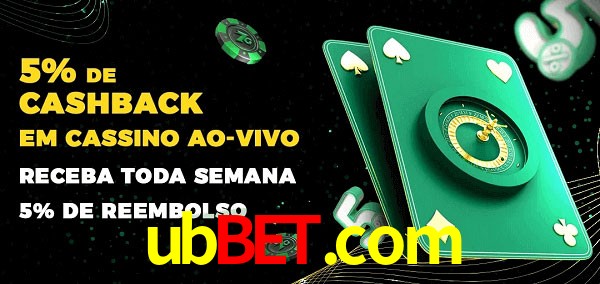 Promoções do cassino ao Vivo ubbet.com
